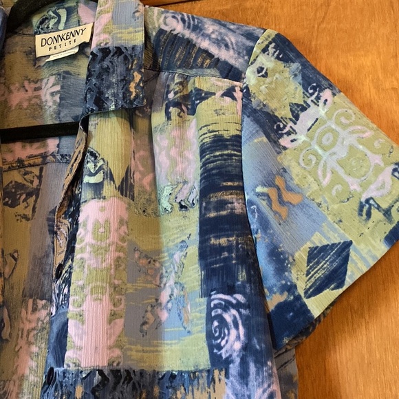 Donn Kenny funky colorful button up - Picture 4 of 7